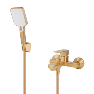 Смеситель для ванны HAIBA KUBUS 009 EURO BRUSHED GOLD (Цвет матовое золото) (HB9628)