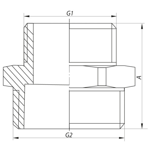 Ніпель редукційний 1/2''x1