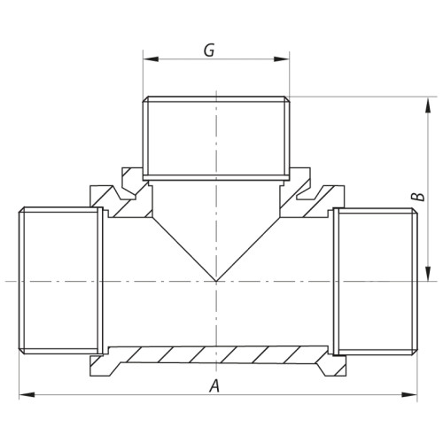 Трійник 1/2'' ПНН Koer KF.T06M (KF0069)