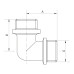 Угол 1/2'' НН (хром) Koer KF.L06M.CHR (KF0130)