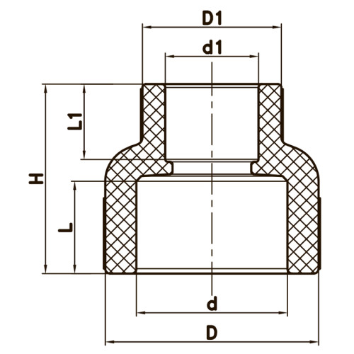 Муфта редукційна ВР 32x25 PPR Koer K0034.PRO (KP0042)