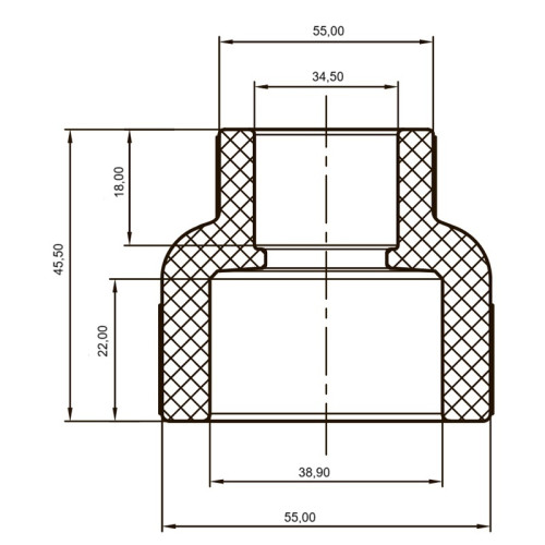 Муфта редукційна ВР 40x25 PPR Koer K0035.PRO (KP0043)