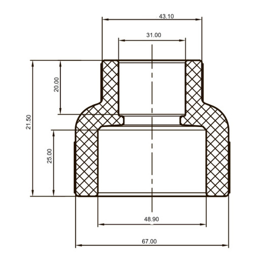 Муфта редукційна ВР 50x32 PPR Koer K0037.PRO (KP0045)
