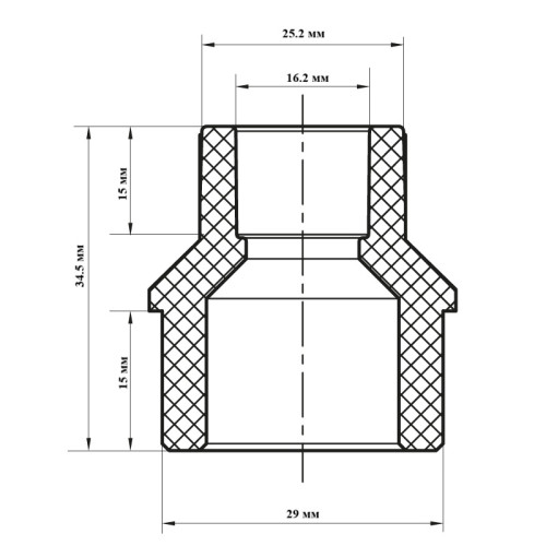 Муфта редукційна НB 25x20 PPR Koer K0056.PRO (KP0066)