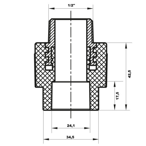 Соединительная муфта ЗР 25x1/2M PPR Koer K0096.PRO (KP0115)