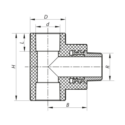 Трійник НР 25x1/2M PPR Koer K0109.PRO (KP0130)