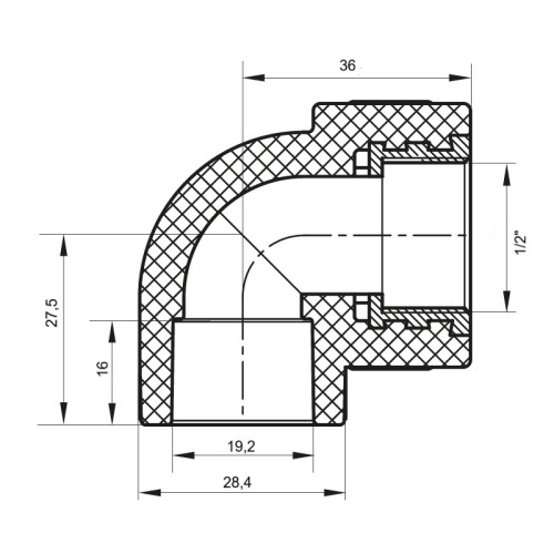 Кут ВР 20x1/2F PPR Koer K0113.PRO (KP0135)