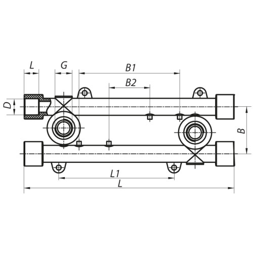 Планка монтажная проходная 20x1/2F Koer K0128.PRO (KP0154)