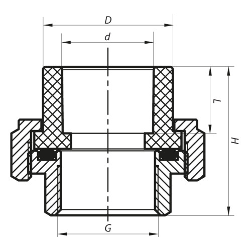 Зганяння-американка ВР 25x3/4F PPR Koer K0130.PRO (KP0165)