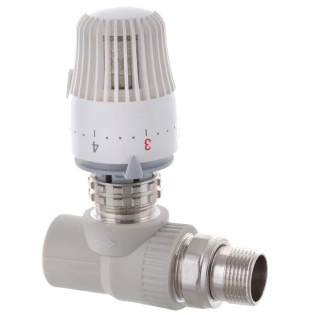 Кран термостатичний з термоголовкою прямої PPR 25x3/4 Koer K0156.PRO (KP0199)