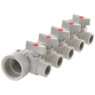 Колектор теплої підлоги 5 контурів (40x20) PPR Koer K0172.PRO (KP0222)