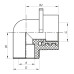 Кут настановний для гіпсокартонних стін ВР 20x1/2F PPR Koer K0189.PRO (KP0244)