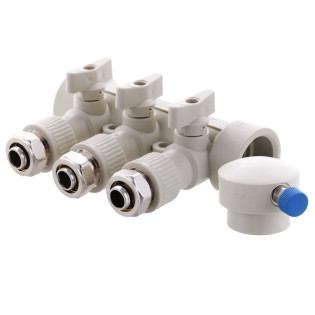 Колектор теплої підлоги 3 контури PPR Koer K0191.PRO (KP2556)