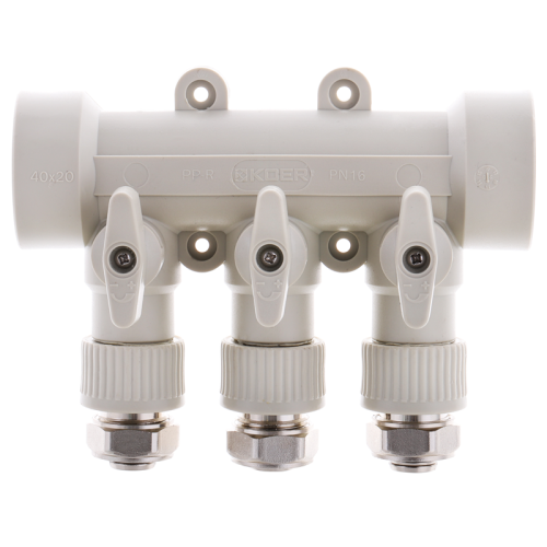 Колектор теплої підлоги 3 контури PPR Koer K0191.PRO (KP2556)