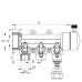 Колектор теплої підлоги 3 контури PPR Koer K0191.PRO (KP2556)