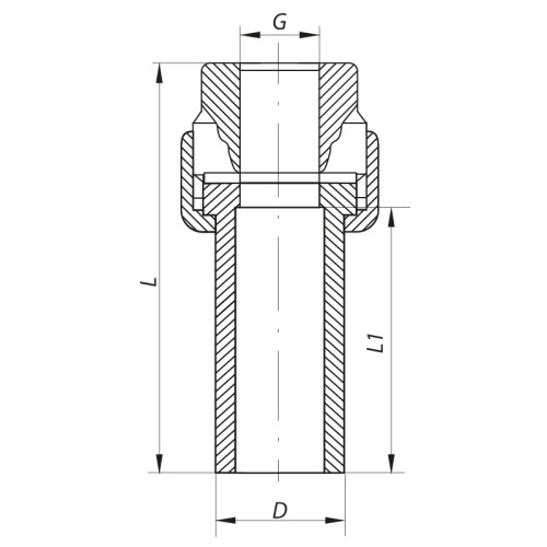 Розбірне різьбове з'єднання ВР 20x1/2F PPR Koer K0234.PRO (KP2599)