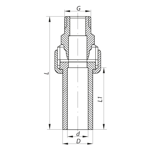 Розбірне різьбове з'єднання НР 20x1/2M PPR Koer K0237.PRO (KP2602)