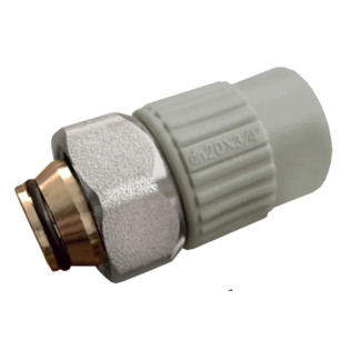 Муфта з євроконусом та накидною гайкою 20x3/4 PPR Koer K0240.PRO (KP2606)