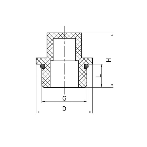 Заглушка Koer K0278.PRO - 3/4 PPR НР (KP2922)