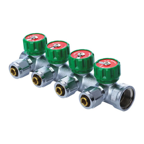 Колектор вентильний з фітингом Koer KR.1121-4 3/4”x4 ways (KR2652)