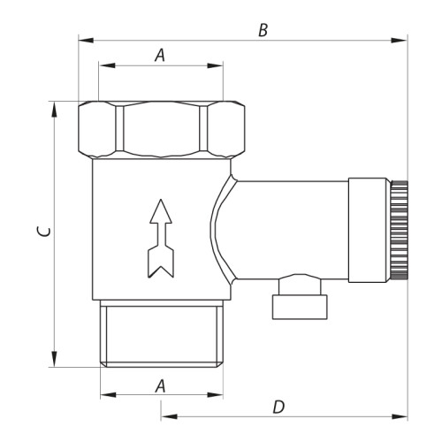 Запобіжний клапан для бойлера 1/2” Koer KR.1039 (KR2674)