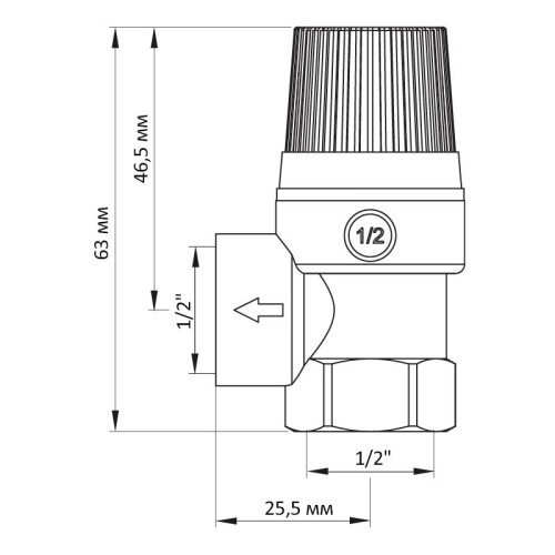 Предохранительный клапан 6BAR Koer KR.1260 (KR2681)
