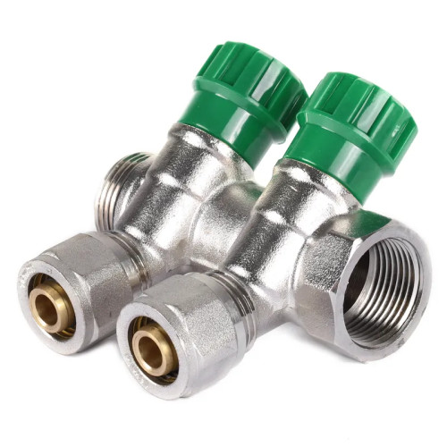 Колектор вентильний з фітингом Koer KR.1123-2 3/4”x2 ways (KR2829)
