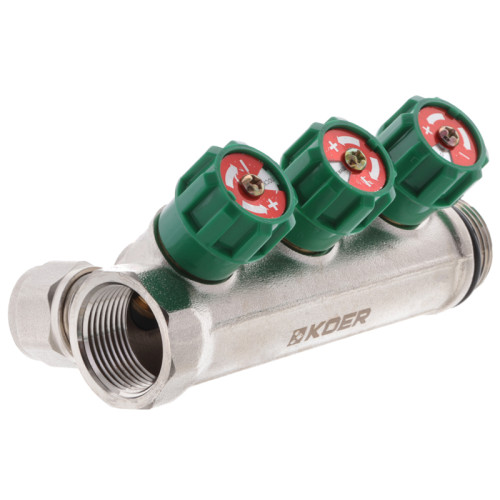 Колектор вентильний з фітингом Koer KR.1123-3 3/4”x3 ways (KR2830)