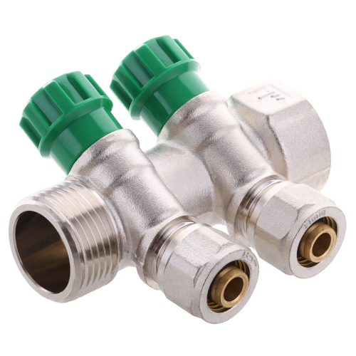 Колектор вентильний з фітингом Koer KR.1124-2 1”x2 ways (KR2832)