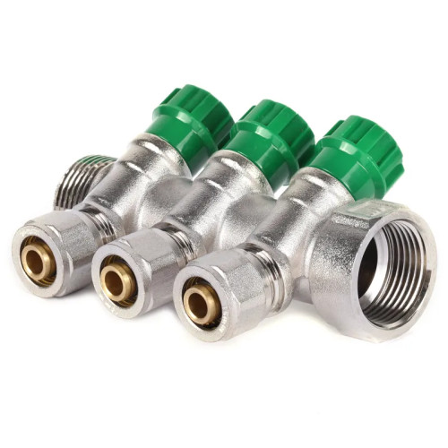 Колектор вентильний з фітингом Koer KR.1124-3 1”x3 ways (KR2833)