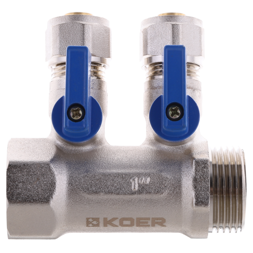 Колектор теплої підлоги Koer KR.1126-2 1”x2 ways (KR2838)