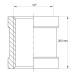 Муфта Koer KF.C06.WN - 1/2'' (Без нікелю) (KR3025)