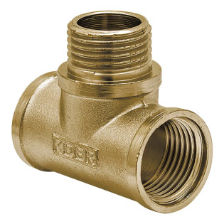 Трійник Koer KF.T06FMF.WN 1/2'' ВНВ (без нікелю) (KR3029)