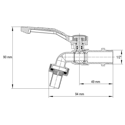 Кран поливу Koer KR.246 - 1/2