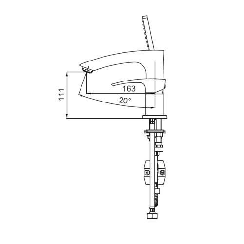 Змішувач на борт ванни KOER KB-43007-05, 3 отвори (Колір чорний) (KR3453)