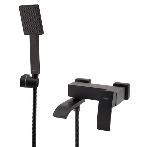 Змішувач для ванни з коротким зливом KOER KB-41007-05 (Колір чорний) (KR3455)