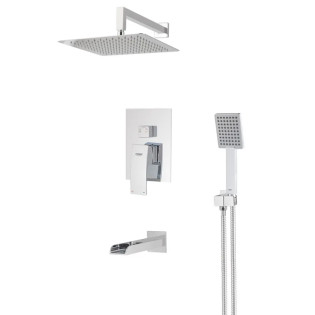 Душова система вбудована водоспад KOER KB-68007-01, 3 функції (Колір хром) (KR3466)