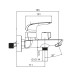 Змішувач для ванни з коротким зливом KOER KB-40008-01 (Колір хром) (KR3472)