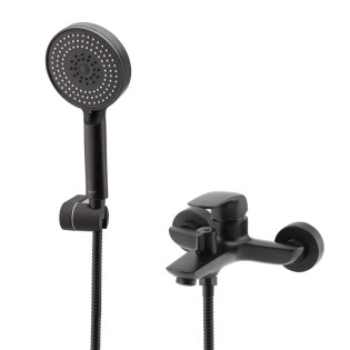 Змішувач для ванни з коротким виливом KOER KB-40008-05 (Колір чорний) (KR3473)