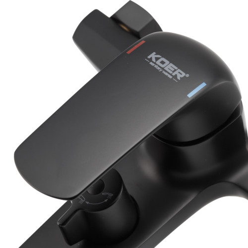 Смеситель для ванны с коротким изливом KOER KB-40008-05 (Цвет черный) (KR3473)