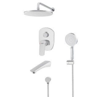 Душова система вбудована KOER KB-64008-01, 3 функції (Колір хром) (KR3476)