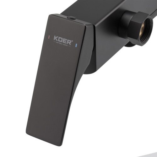 Змішувач для ванни з коротким зливом KOER KB-41010-05 (Колір чорний) (KR3485)