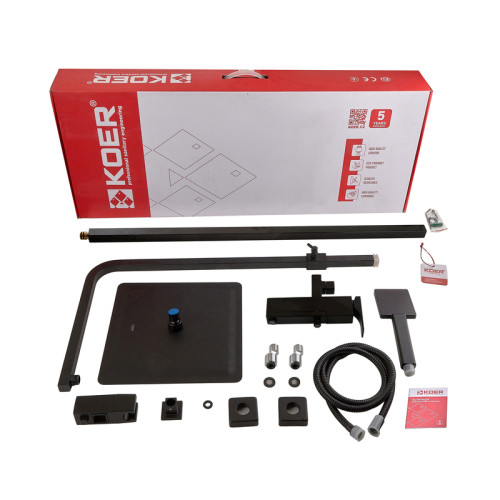Душова колона із змішувачем KOER KB-56010-05, 3 функції (Колір чорний) (KR3495)