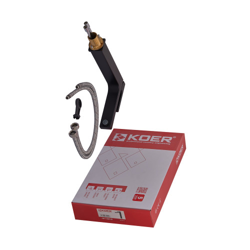 Змішувач для умивальника високий KOER KB-11009-05 (Колір чорний) (KR3501)