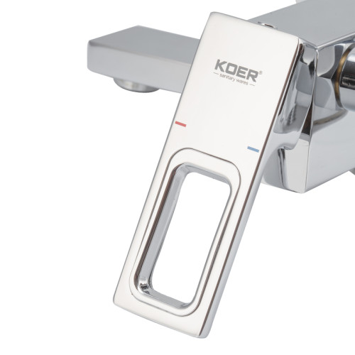 Змішувач для ванни з коротким зливом KOER KB-41009-01 (Колір хром) (KR3502)