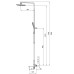 Душова колона із змішувачем KOER KB-56009-05, 3 функції (Колір чорний) (KR3507)