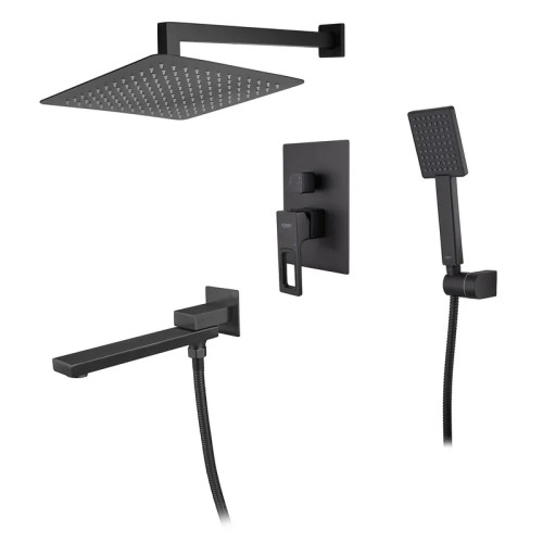 Душевая система встроенная KOER KB-66009-05, 3 функции (Цвет черный) (KR3509)