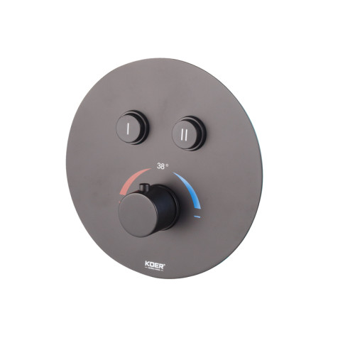 Душевая система термостатическая встроенная KOER KB-67012-05 3 функции (Цвет черный) (KR4729)