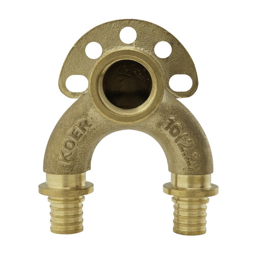 Уголок настен. со сквозным проходом и ВР Koer KA.LW16-06F-16- 16(2.2mm) x 1/2