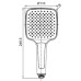 Лейка для душа KOER KP-0402-01, 3 функции (Цвет хром) (KR4983)